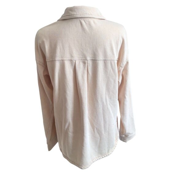 Stella & Ginger‎ NWT Womens Button Front Tunic Cotton Shirt Jacket Peach Sz L - Picture 4 of 13
